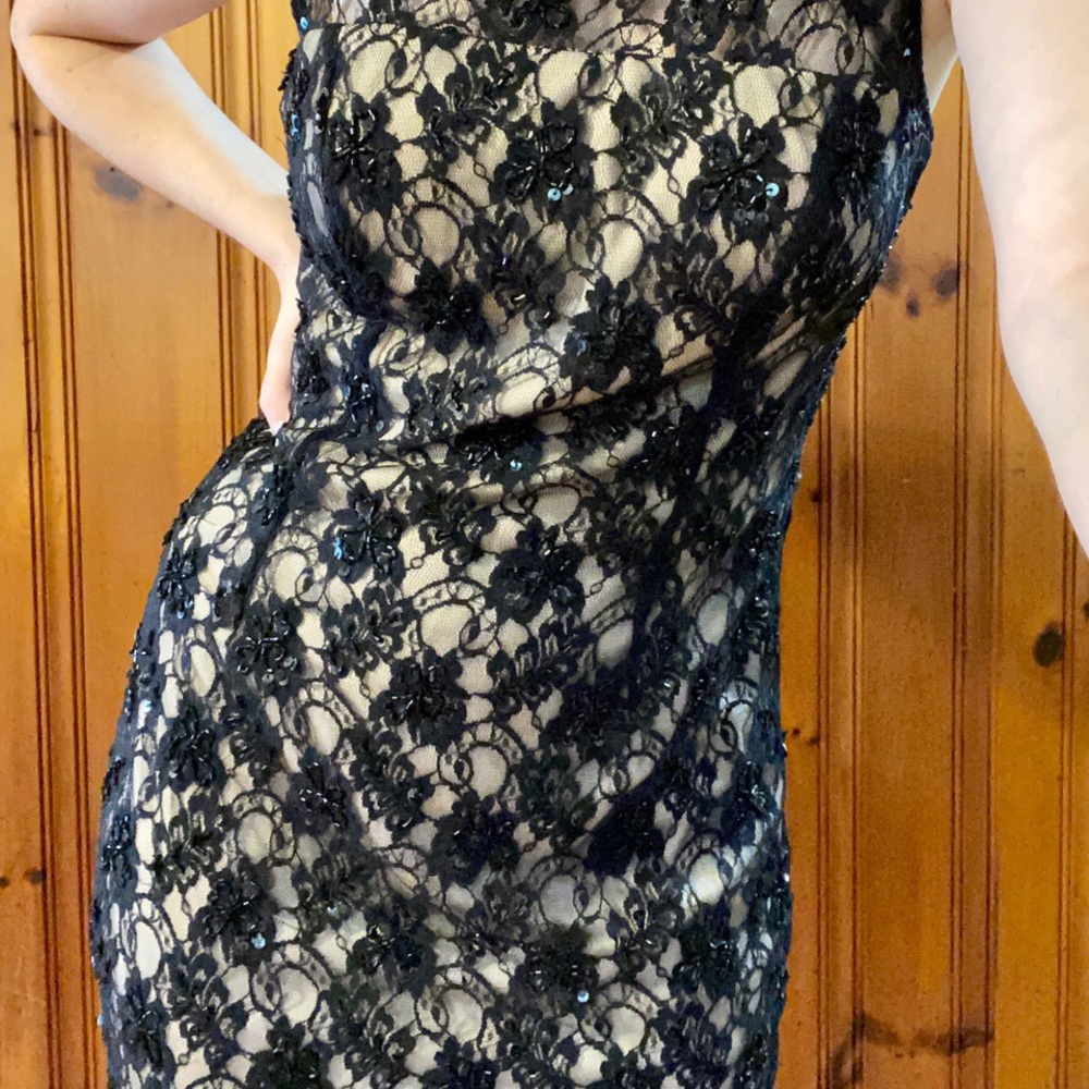 Beaded Sequin Dress with Built-in Liner